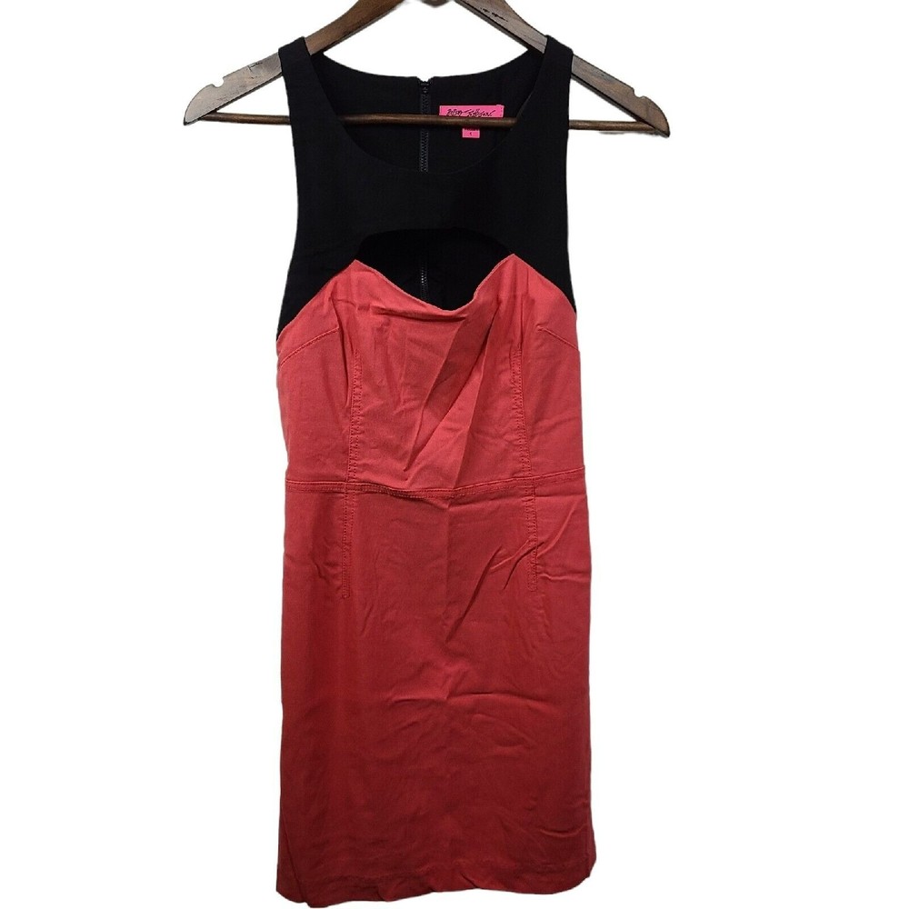 Betsey Johnson Sleeveless Colorblock Knee Length Shift Dress Womens 6